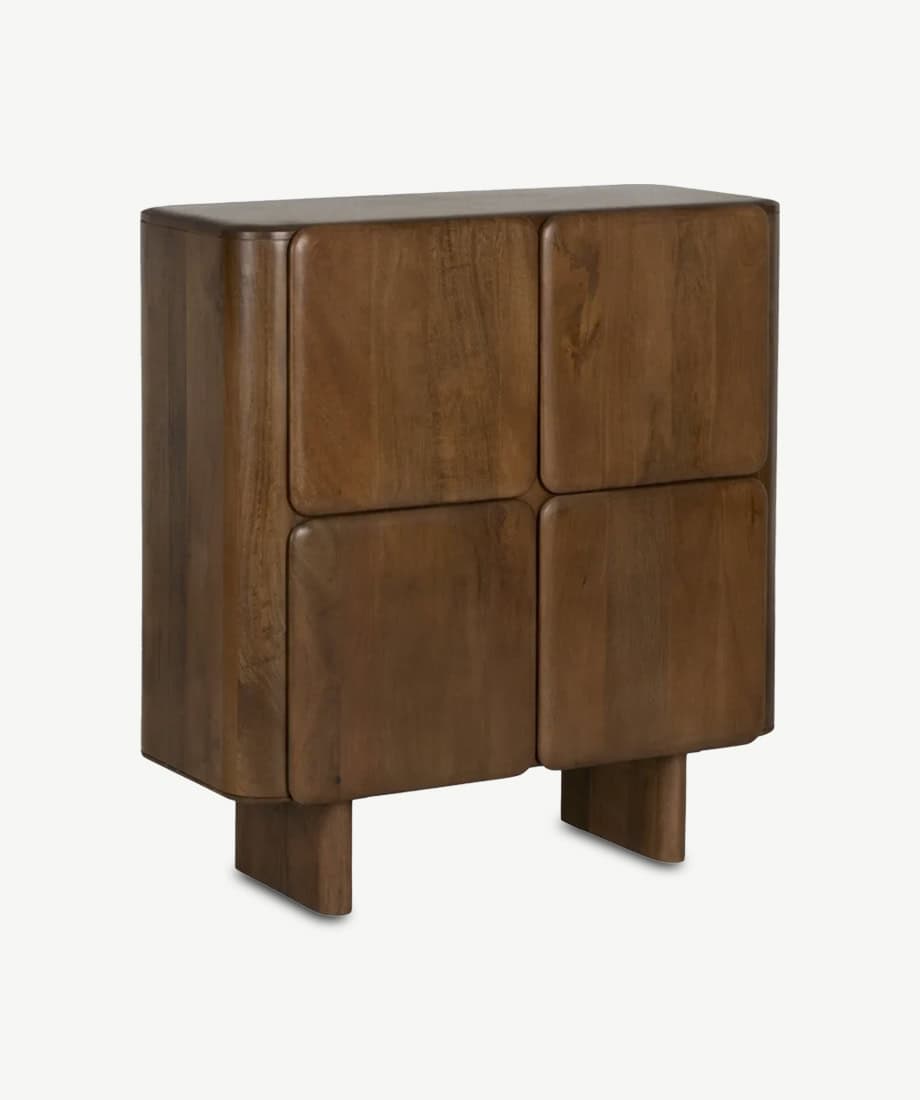 Elegant wooden cupboard with a smooth finish and modern design.