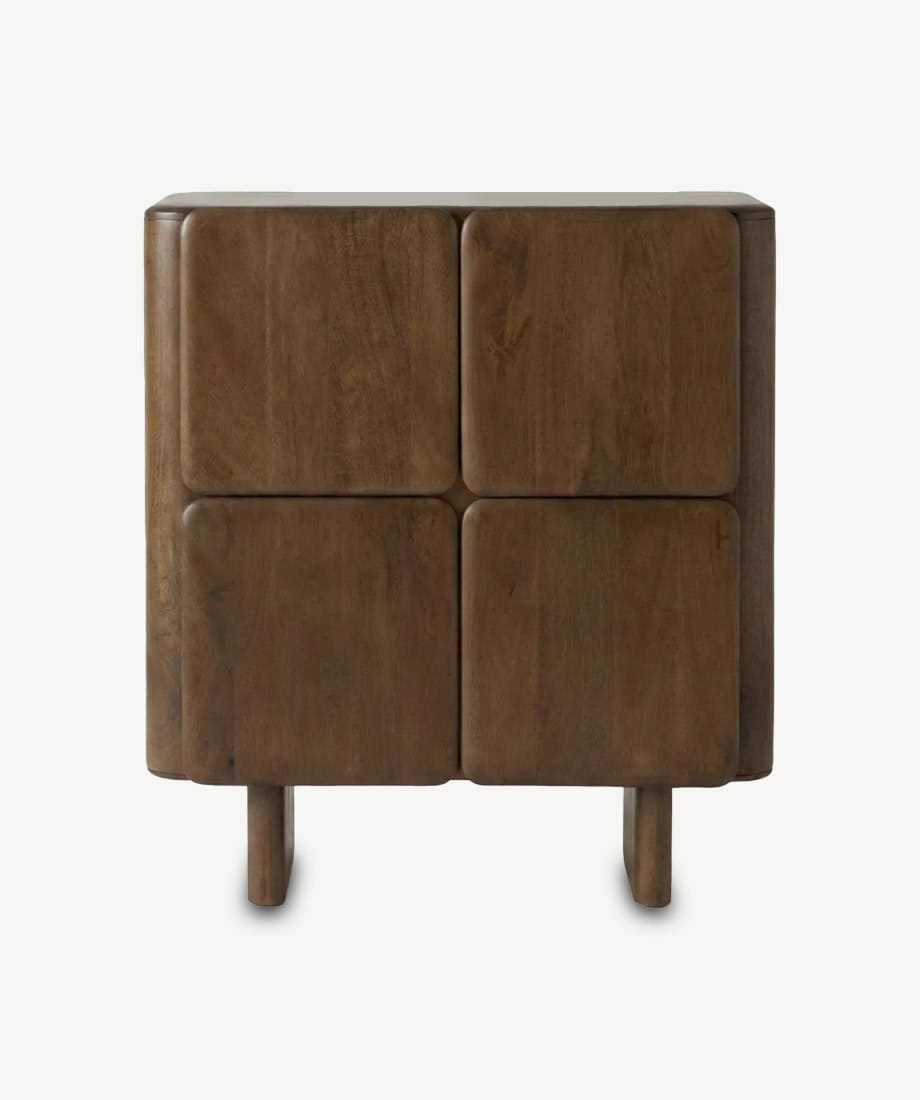 Gandia cupboard with four doors, crafted from high-quality wood, ideal for contemporary home organiz.