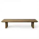 Elegant wooden bench ideal for modern home interiors and outdoor spaces.