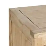 Close-up of Oliva Chest showing natural wood grain and craftsmanship.