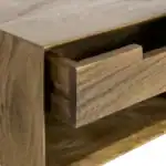 Elegant wooden bedside table with drawer.
