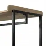 Modern wooden dressing table with black metal frame for Ibi Dressing Room.