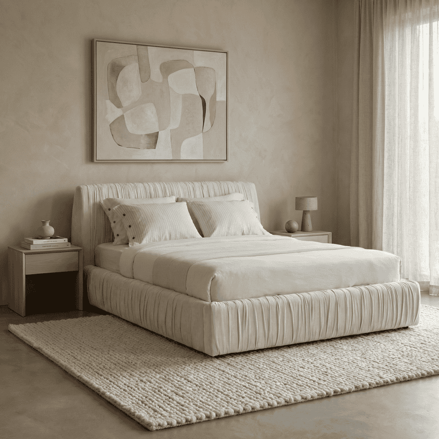 Modern Cheste Bed with plush upholstery and minimalist design.