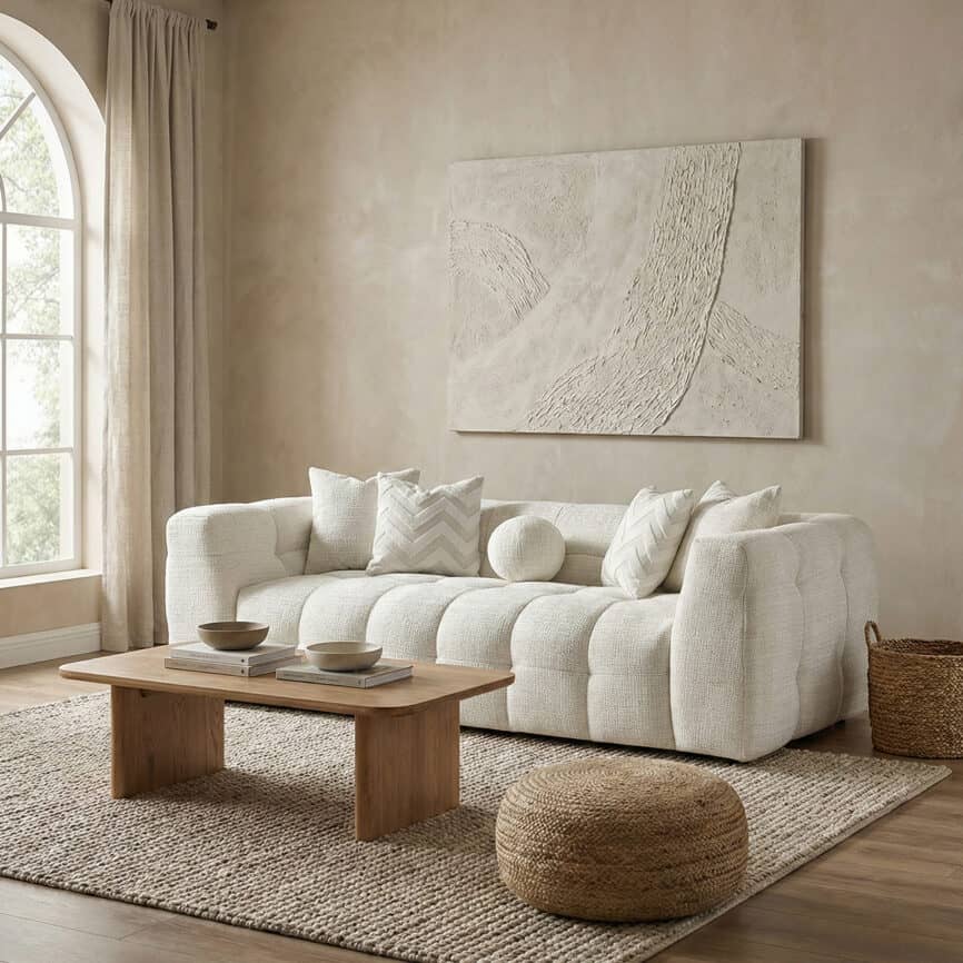 Elegant Oropesa sofa in a cozy living room setting.