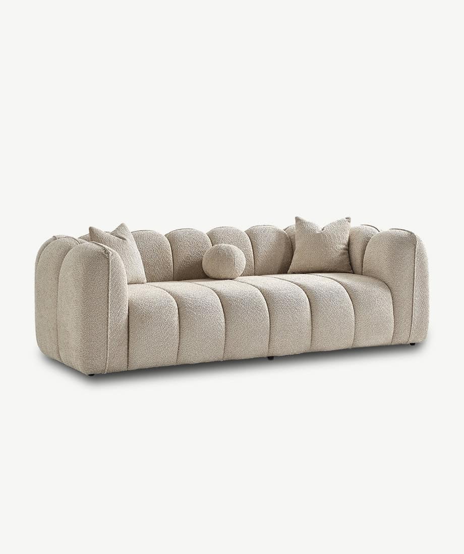 Elegant Vallada sofa with plush cushions and modern design. Perfect for stylish, comfortable living.