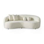 Modern Villar sofa in cream with cushions, stylish and comfortable.