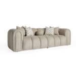 Elegant beige Xera sofa with plush cushions and modern design. Perfect for stylish and comfortable l.