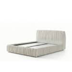 Cheste Bed with soft, textured fabric and contemporary design, perfect for stylish and comfortable b.
