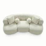 Enguera Sofa with plush cushions and rounded design, perfect for contemporary living spaces.