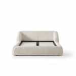 Modern Liria Bed frame with neutral upholstery and sleek design.