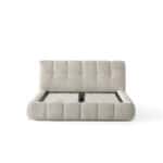Modern Novelda bed frame with upholstered headboard, perfect for contemporary bedrooms.