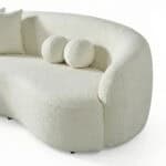 Villar sofa with modern, minimalist design and soft textured fabric. Perfect for contemporary living.