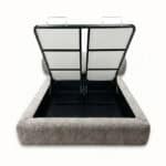 Ottoman bed storage with lift-up lid, ideal for Ayora Bed, offering extra space and modern design. P.