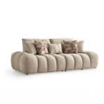 Elegant Jerica sofa with plush cushions and neutral tones for stylish home decor.
