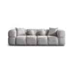 Elegant Artana sofa with plush cushions and rounded armrests in a neutral grey fabric. Perfect for c.
