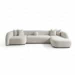 Elegant white Valencia sofa with plush cushions, perfect for contemporary living rooms.