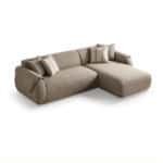 Elegant Forcal Sofa with beige fabric, featuring comfortable cushions and a spacious design.