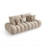 Comfortable beige Jerica sofa with plush cushions and decorative pillows. Perfect for modern living.