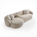 Modern Tous Sofa in neutral beige with plush cushions, perfect for contemporary living rooms.