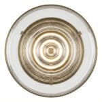 Elegant circular art wall lamp with concentric rings and warm lighting. Perfect for contemporary int.