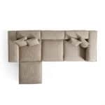 Comfortable beige Godella sofa with plush cushions, perfect for contemporary home decor.