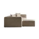 Elegant beige Godella sofa with chaise lounge, perfect for contemporary living spaces.