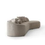 Onil Sofa with plush cushions and curved design for stylish living rooms.